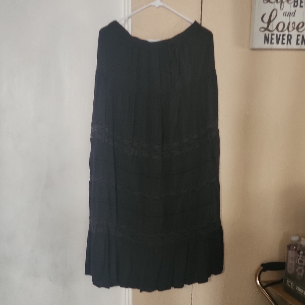 American Eagle Outfitters Black Midi Skirt